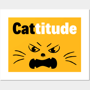 Moody Cat With A Cattitude Posters and Art